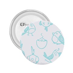 Birds Seamless Pattern Blue 2 25  Buttons by ConteMonfrey