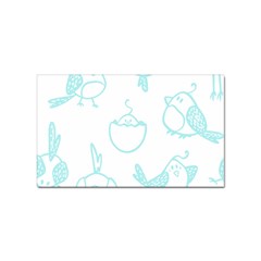 Birds Seamless Pattern Blue Sticker (rectangular) by ConteMonfrey