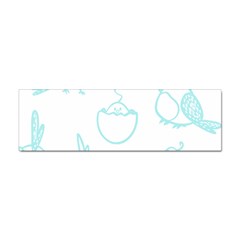 Birds Seamless Pattern Blue Sticker (bumper) by ConteMonfrey