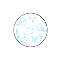 Birds Seamless Pattern Blue Hat Clip Ball Marker (4 Pack) by ConteMonfrey