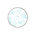 Birds Seamless Pattern Blue Hat Clip Ball Marker (10 pack) Front