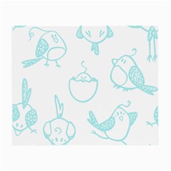 Birds Seamless Pattern Blue Small Glasses Cloth by ConteMonfrey