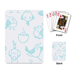 Birds Seamless Pattern Blue Playing Cards Single Design (rectangle) by ConteMonfrey