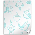 Birds Seamless Pattern Blue Canvas 16  x 20  15.75 x19.29  Canvas - 1