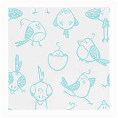 Birds Seamless Pattern Blue Medium Glasses Cloth (2 Sides) by ConteMonfrey