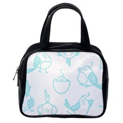 Birds Seamless Pattern Blue Classic Handbag (one Side) by ConteMonfrey