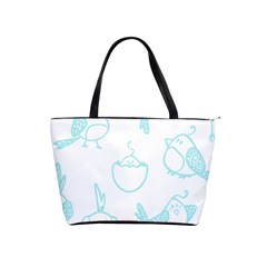 Birds Seamless Pattern Blue Classic Shoulder Handbag by ConteMonfrey