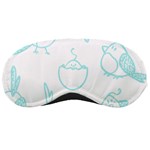 Birds Seamless Pattern Blue Sleeping Mask Front