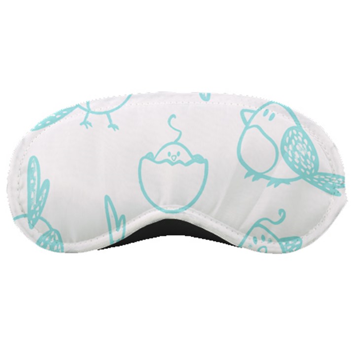 Birds Seamless Pattern Blue Sleeping Mask