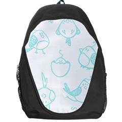 Birds Seamless Pattern Blue Backpack Bag by ConteMonfrey