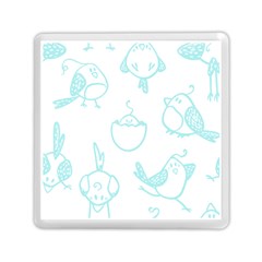 Birds Seamless Pattern Blue Memory Card Reader (square) by ConteMonfrey