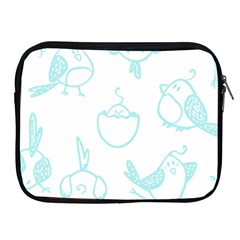 Birds Seamless Pattern Blue Apple Ipad 2/3/4 Zipper Cases by ConteMonfrey