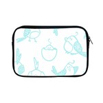 Birds Seamless Pattern Blue Apple iPad Mini Zipper Cases Front