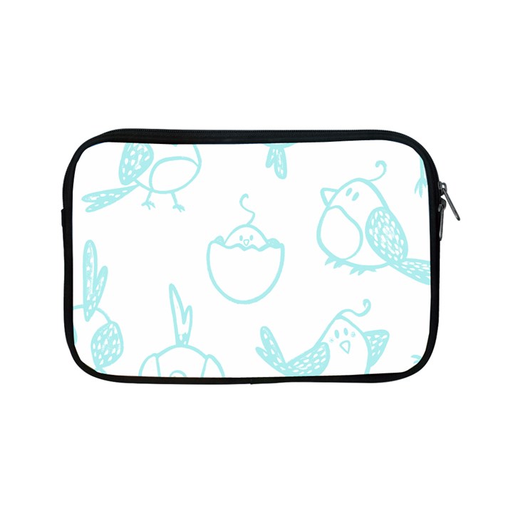 Birds Seamless Pattern Blue Apple iPad Mini Zipper Cases