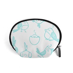 Birds Seamless Pattern Blue Accessory Pouch (small) by ConteMonfrey