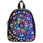 Leafs and Floral School Bag (Small) Front