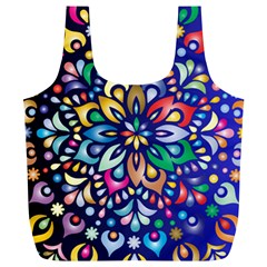 Leafs And Floral Full Print Recycle Bag (xl) by BellaVistaTshirt02