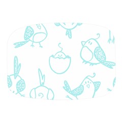 Birds Seamless Pattern Blue Mini Square Pill Box by ConteMonfrey