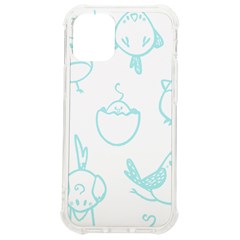 Birds Seamless Pattern Blue Iphone 12 Mini Tpu Uv Print Case	