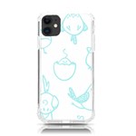 Birds Seamless Pattern Blue iPhone 11 TPU UV Print Case Front