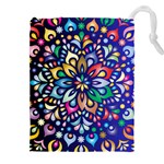 Leafs and Floral Drawstring Pouch (5XL) Front