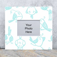 Birds Seamless Pattern Blue White Wall Photo Frame 5  X 7  by ConteMonfrey