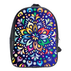 Leafs And Floral School Bag (xl) by BellaVistaTshirt02