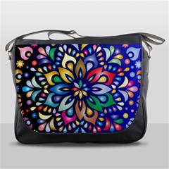 Leafs And Floral Messenger Bag by BellaVistaTshirt02