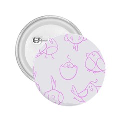 Birds Seamless Pattern Purple 2 25  Buttons by ConteMonfrey