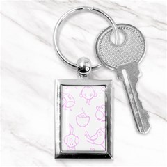 Birds Seamless Pattern Purple Key Chain (rectangle) by ConteMonfrey