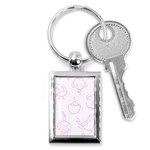 Birds Seamless Pattern Purple Key Chain (Rectangle) Front