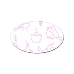 Birds Seamless Pattern Purple Sticker Oval (10 Pack) by ConteMonfrey