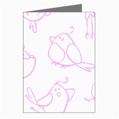 Birds Seamless Pattern Purple Greeting Cards (pkg Of 8) by ConteMonfrey