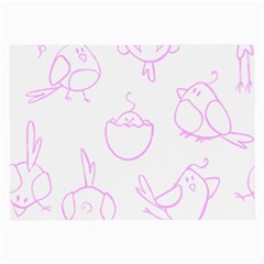 Birds Seamless Pattern Purple Large Glasses Cloth by ConteMonfrey