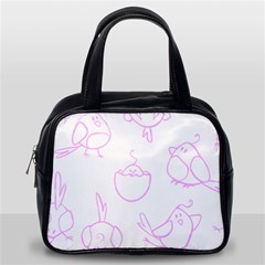 Birds Seamless Pattern Purple Classic Handbag (one Side) by ConteMonfrey