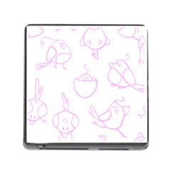 Birds Seamless Pattern Purple Memory Card Reader (square 5 Slot) by ConteMonfrey