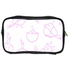 Birds Seamless Pattern Purple Toiletries Bag (one Side) by ConteMonfrey