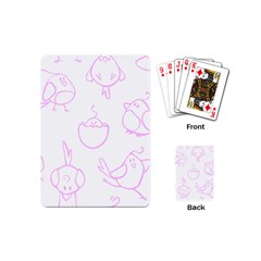 Birds Seamless Pattern Purple Playing Cards Single Design (mini) by ConteMonfrey