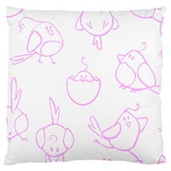 Birds Seamless Pattern Purple Large Cushion Case (one Side) by ConteMonfrey