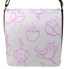 Birds Seamless Pattern Purple Flap Closure Messenger Bag (s) by ConteMonfrey