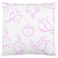 Birds Seamless Pattern Purple Standard Premium Plush Fleece Cushion Case (one Side) by ConteMonfrey