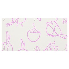 Birds Seamless Pattern Purple Banner And Sign 4  X 2  by ConteMonfrey