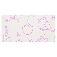 Birds Seamless Pattern Purple Banner And Sign 6  X 3  by ConteMonfrey