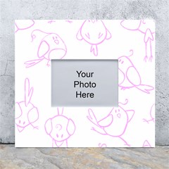 Birds Seamless Pattern Purple White Wall Photo Frame 5  X 7  by ConteMonfrey