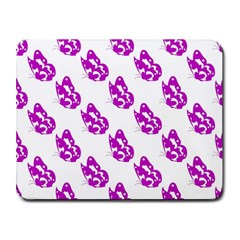 Purple Butterflies On Their Own Way  Small Mousepad by ConteMonfrey