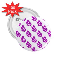 Purple Butterflies On Their Own Way  2 25  Buttons (100 Pack)  by ConteMonfrey