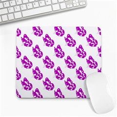 Purple Butterflies On Their Own Way  Large Mousepad by ConteMonfrey