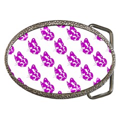 Purple Butterflies On Their Own Way  Belt Buckles by ConteMonfrey