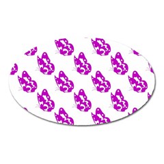 Purple Butterflies On Their Own Way  Oval Magnet by ConteMonfrey