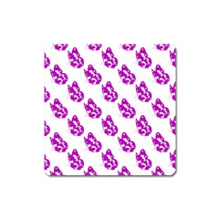 Purple Butterflies On Their Own Way  Square Magnet by ConteMonfrey